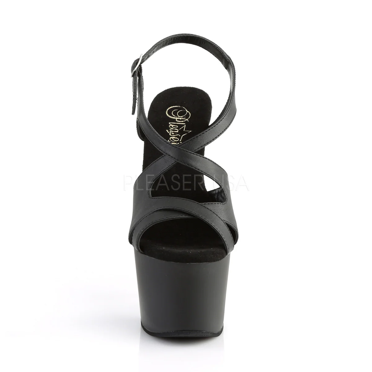 ADORE-730  Black Faux Leather/Black Matte - Image 2