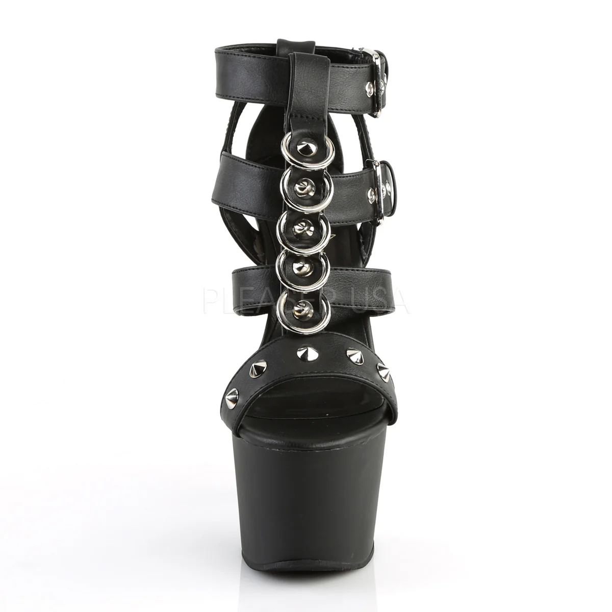 ADORE-758 Black Faux Leather/Black Matte - Image 2