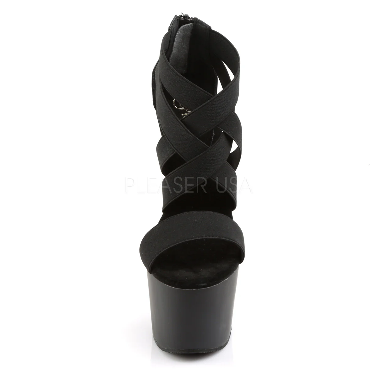 ADORE-769  Black Elastic Band-Faux Leather/Black Matte - Image 2