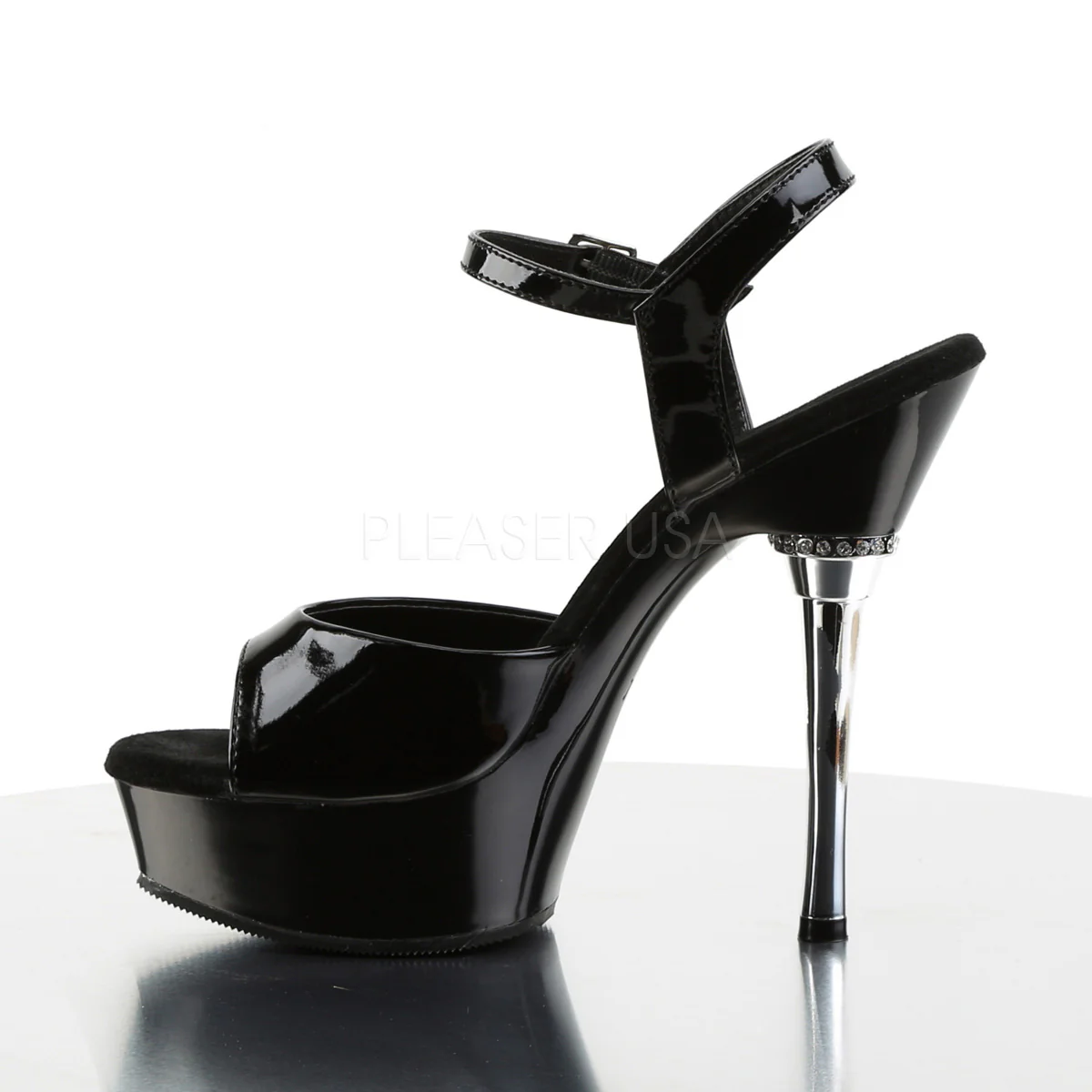 ALLURE-609  Black Patent/Black - Image 3