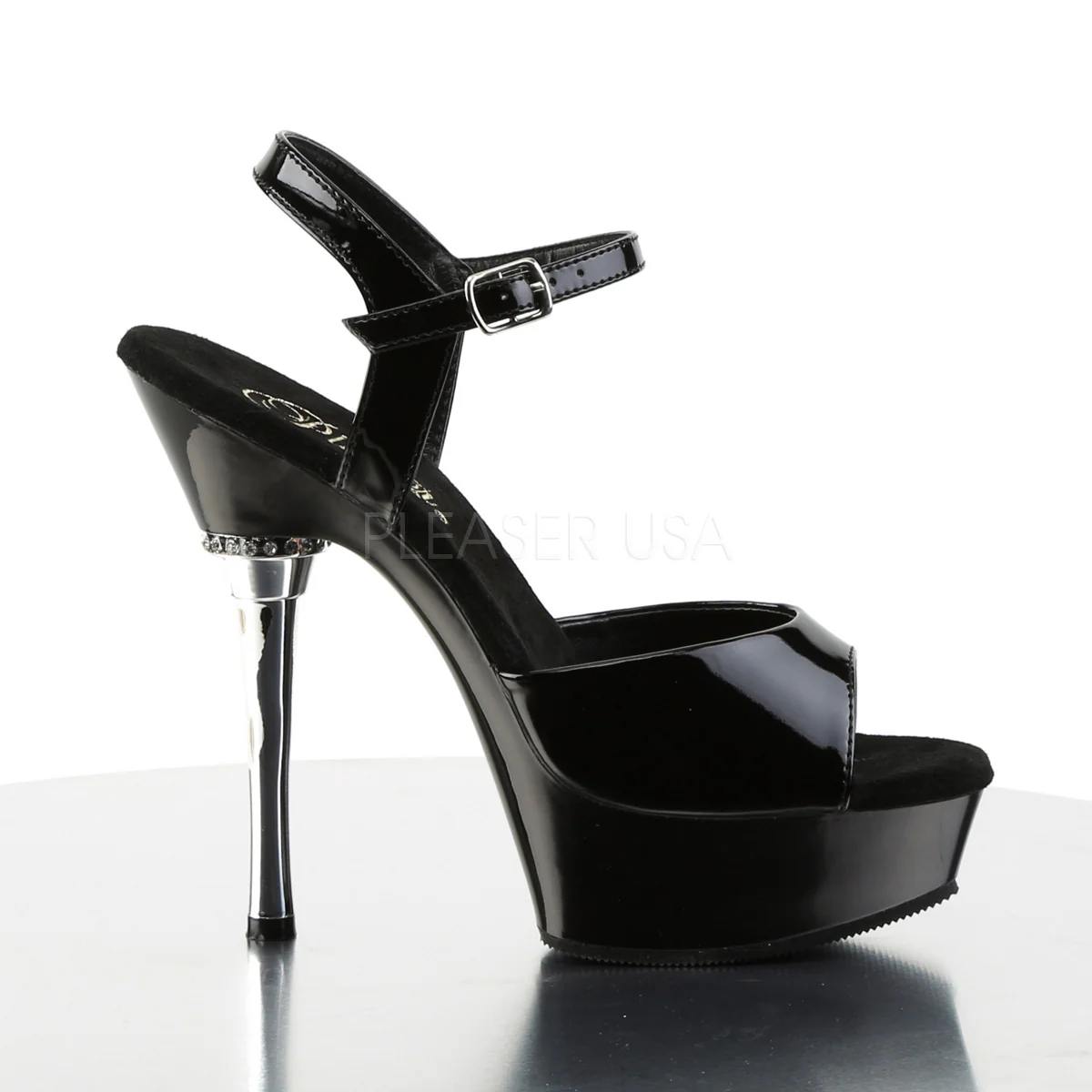 ALLURE-609  Black Patent/Black - Image 5