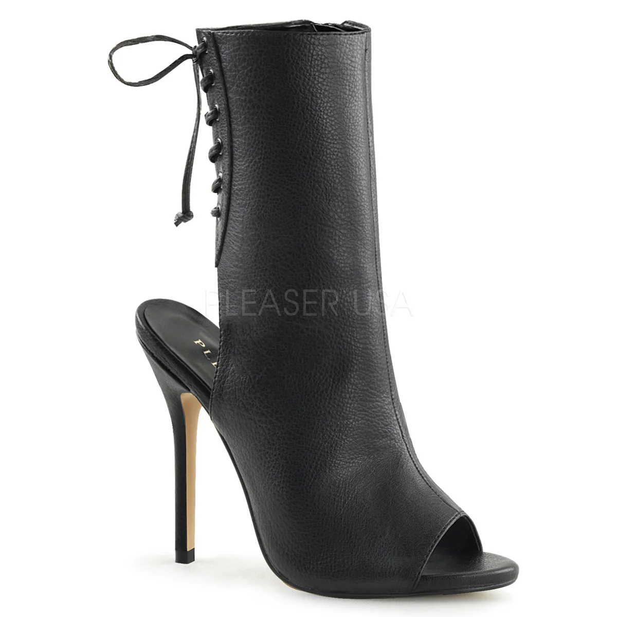 AMUSE-1018 Black Faux Leather