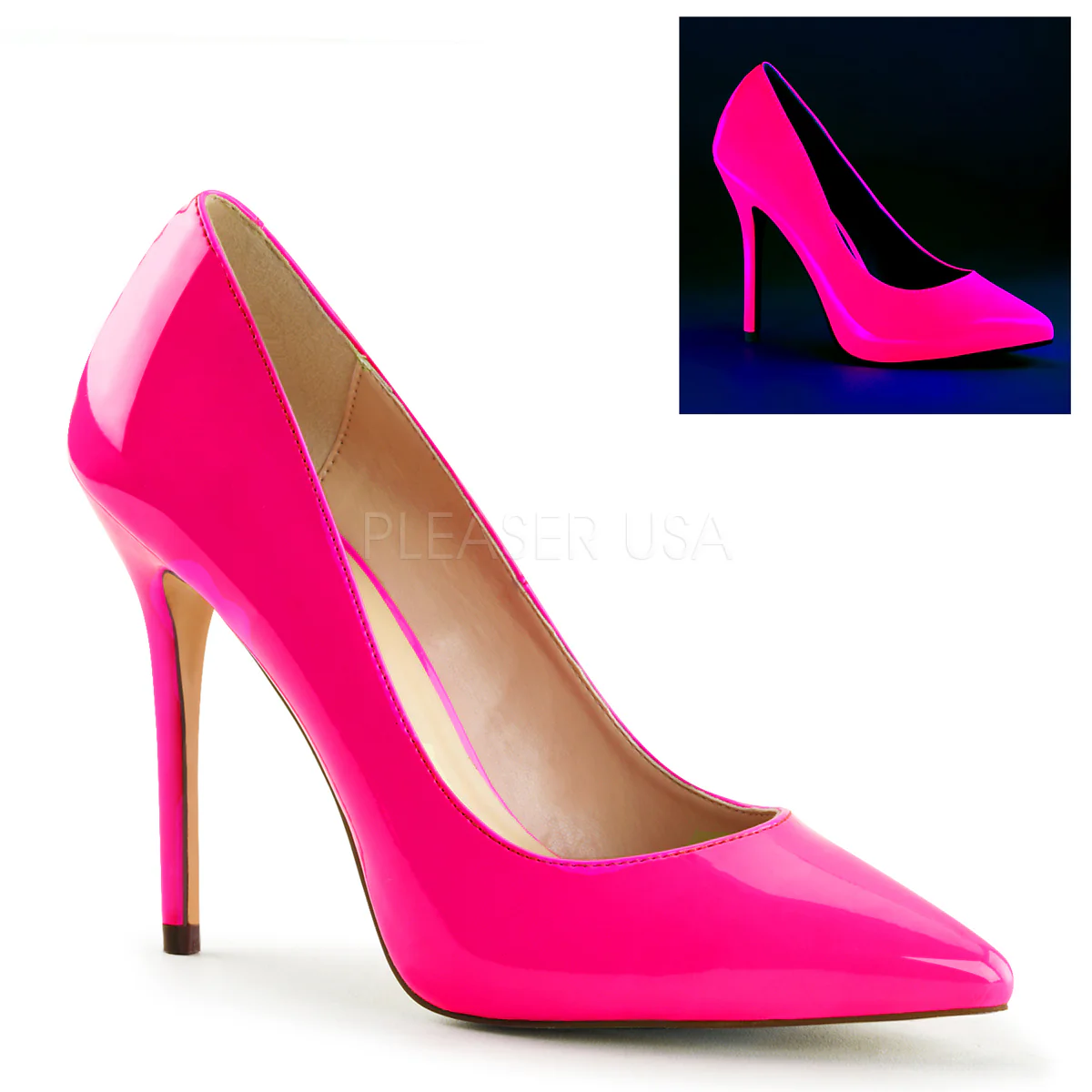 AMUSE-20  Neon Fuchsia Patent