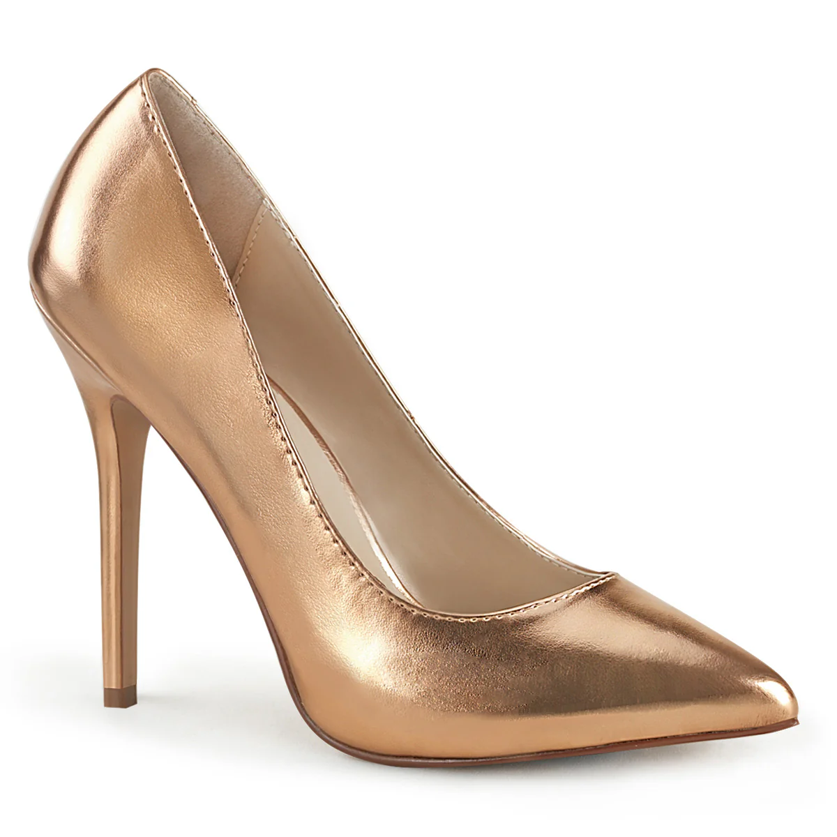 AMUSE-20  Rose Gold Metallic Pu