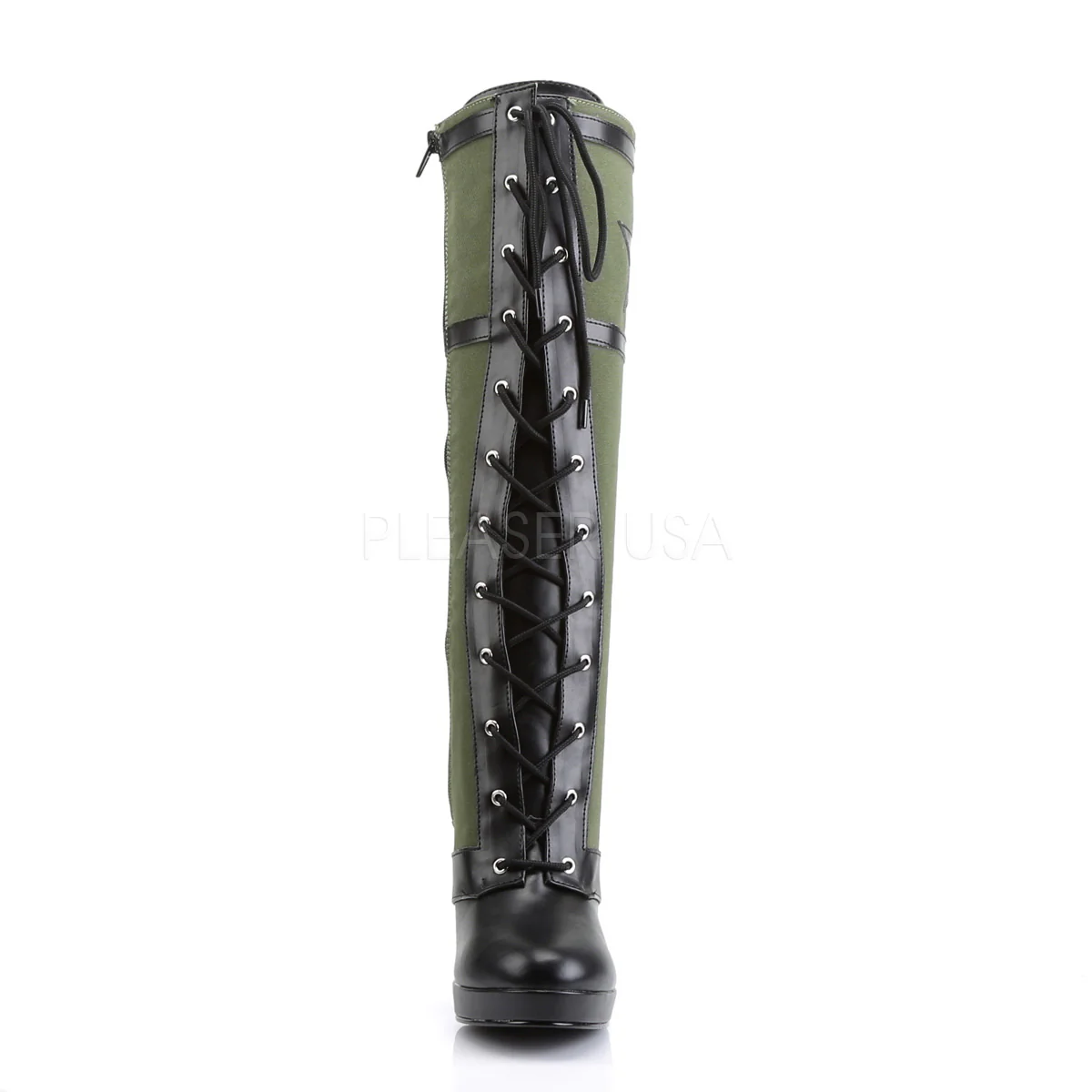 ARENA-2022 Black Pu-Army Green Canvas - Image 2