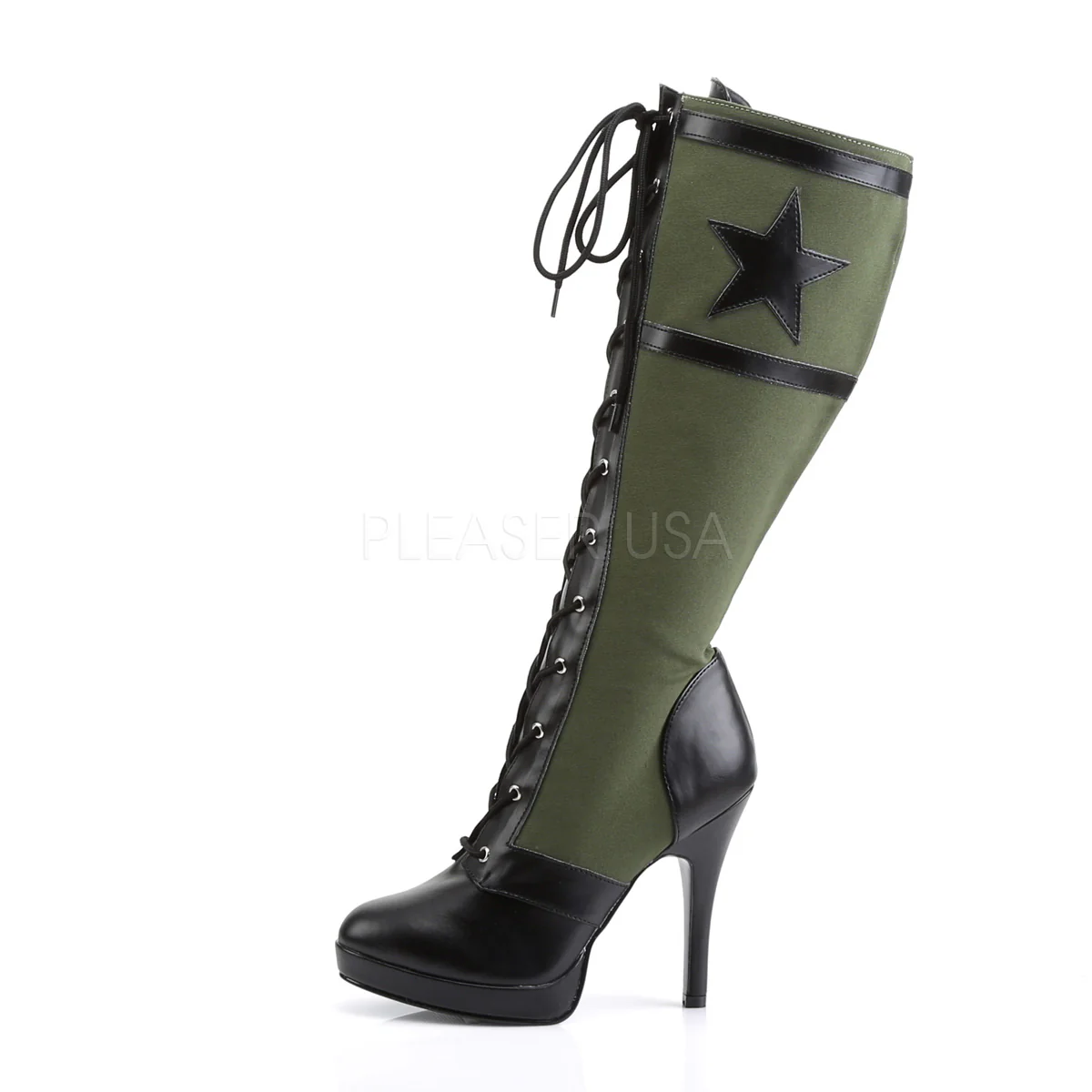 ARENA-2022 Black Pu-Army Green Canvas - Image 3