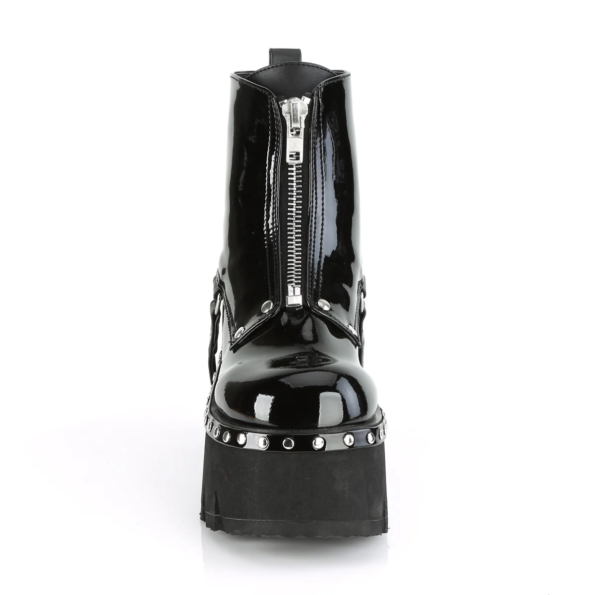 ASHES-100 Black Patent-Vegan Leather - Image 2