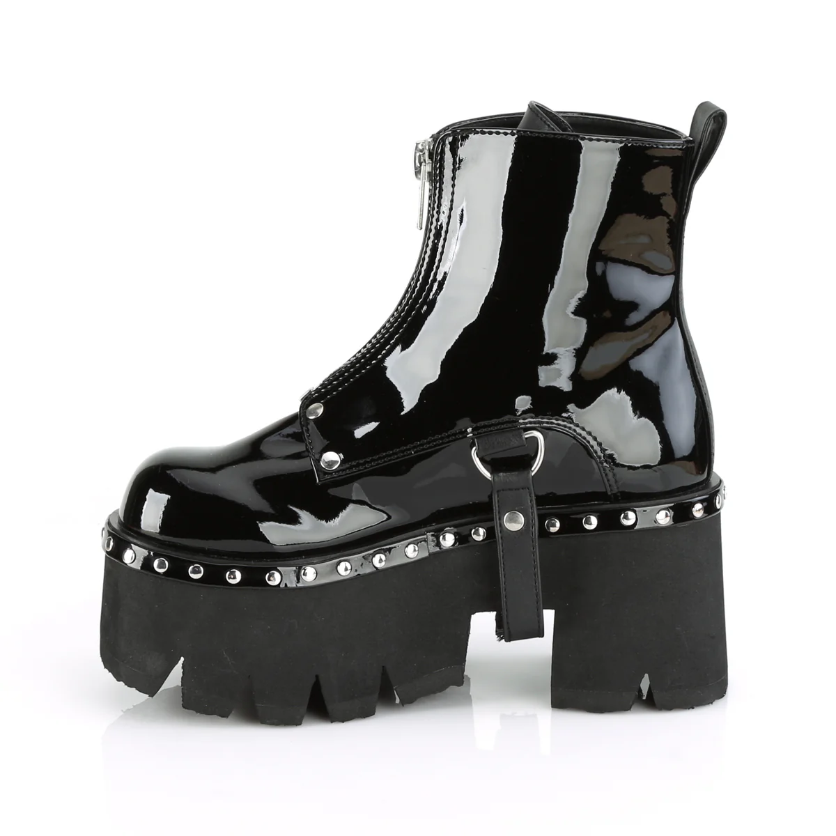 ASHES-100 Black Patent-Vegan Leather - Image 3