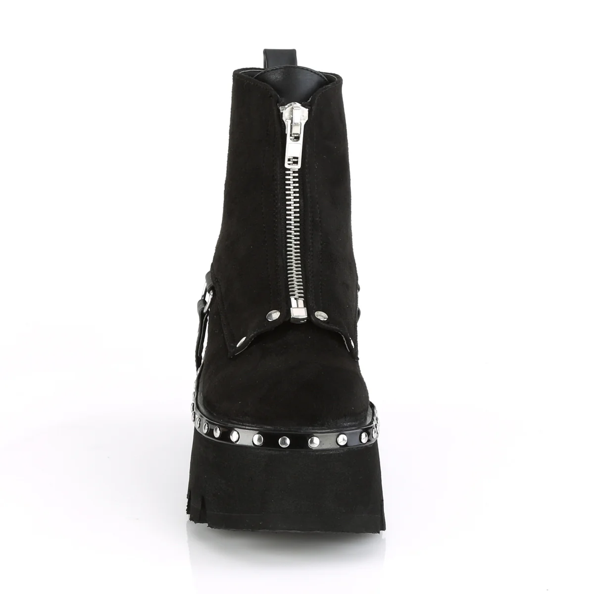 ASHES-100  Black Vegan Suede-Black Vegan Leather - Image 2