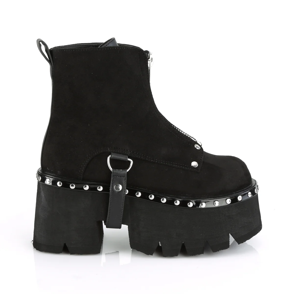 ASHES-100  Black Vegan Suede-Black Vegan Leather - Image 5