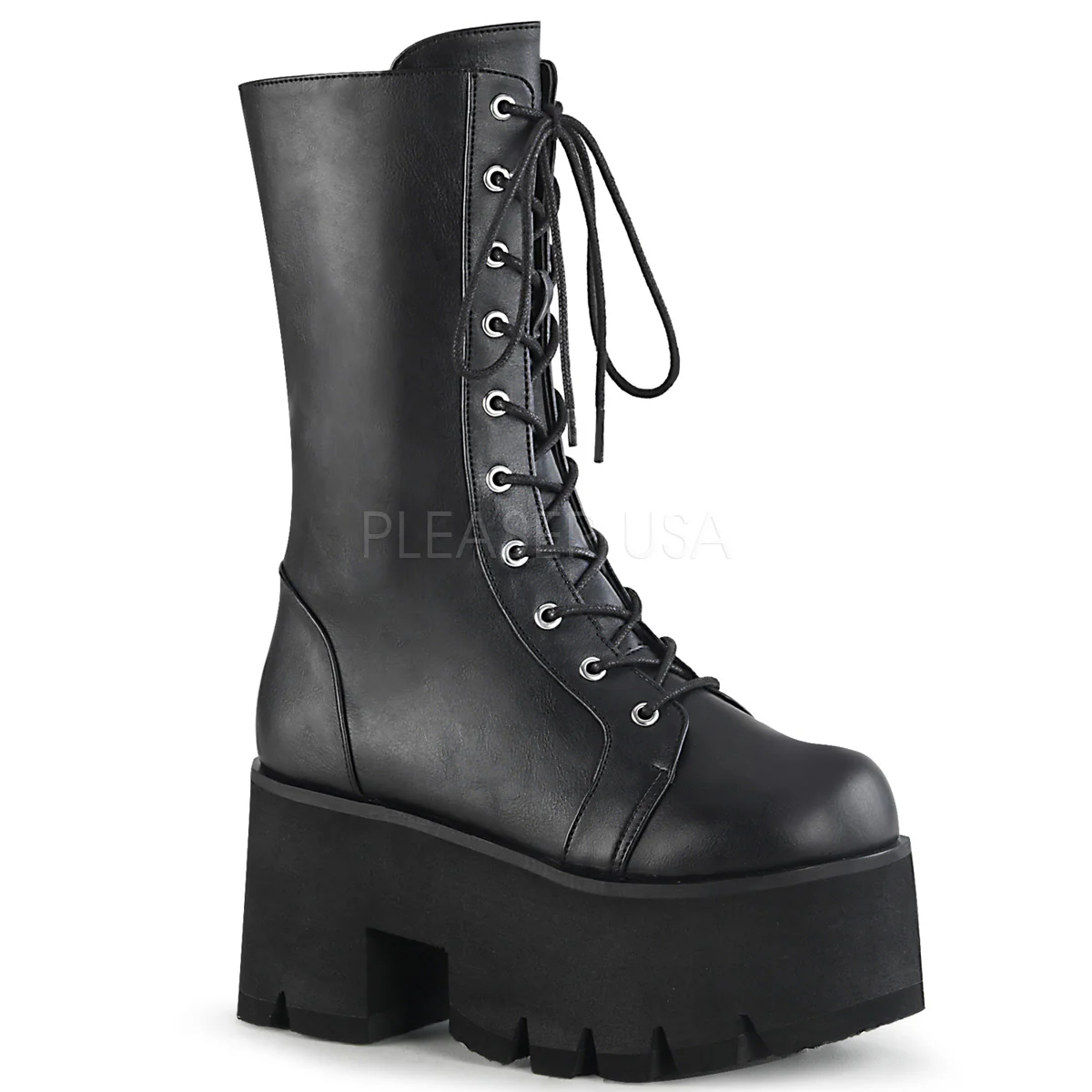 ASHES-105 Black Vegan Leather
