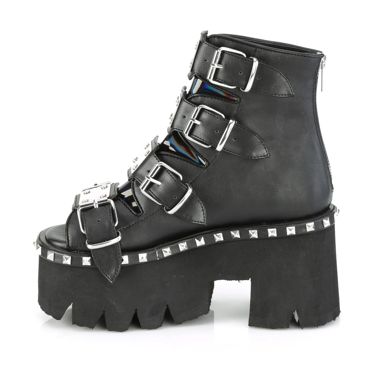 ASHES-70  Black Vegan Leather & Hologram - Image 3