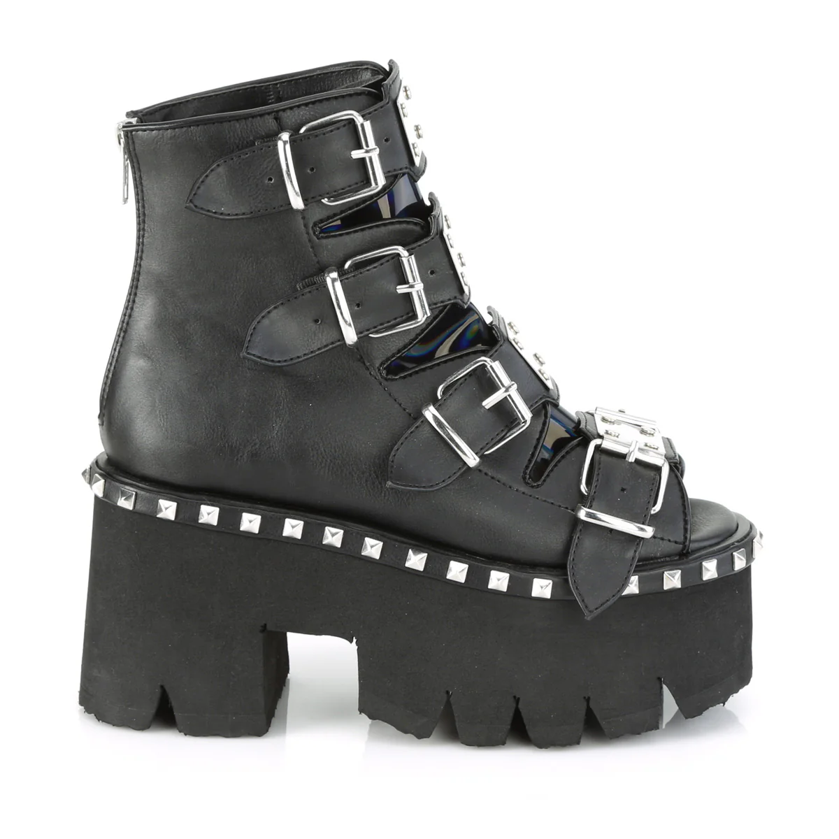 ASHES-70  Black Vegan Leather & Hologram - Image 5