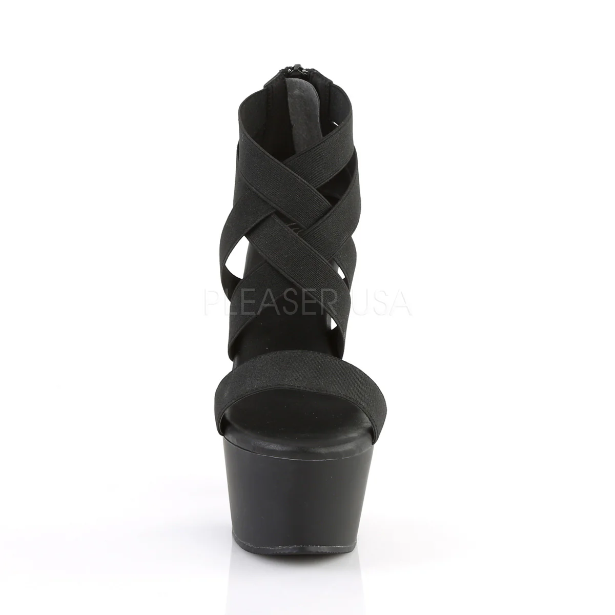 ASPIRE-669  Black Elastic Band-Faux Leather/Black Matte - Image 2