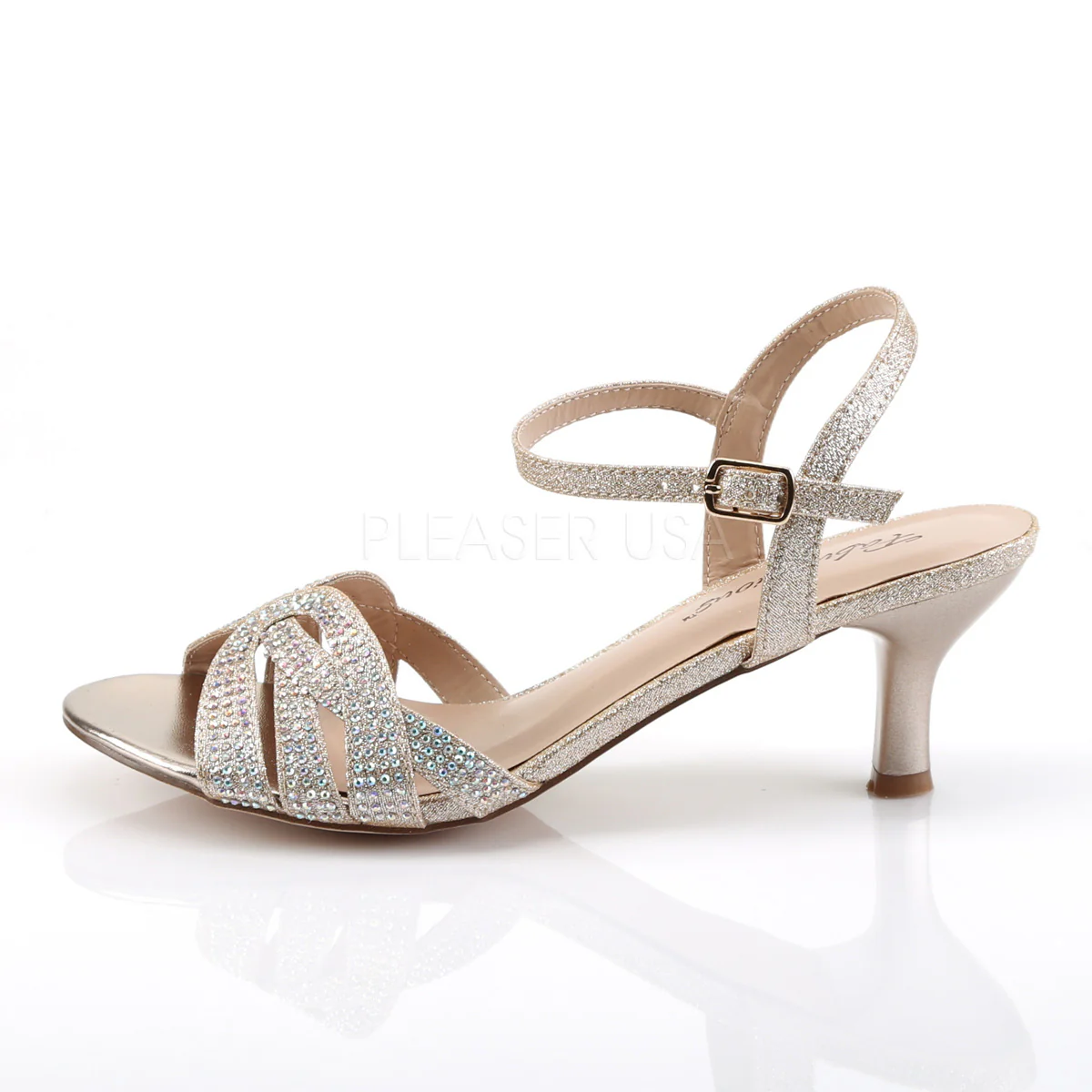 AUDREY-03  Nude Shimmering Fabric - Image 3