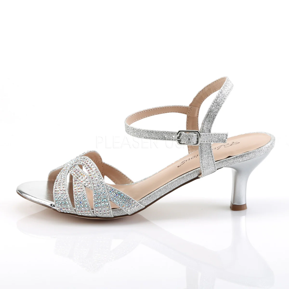 AUDREY-03  Silver Shimmering Fabric - Image 3