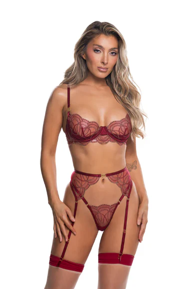 Beaded Belle 3-Piece Garter Set - LI835