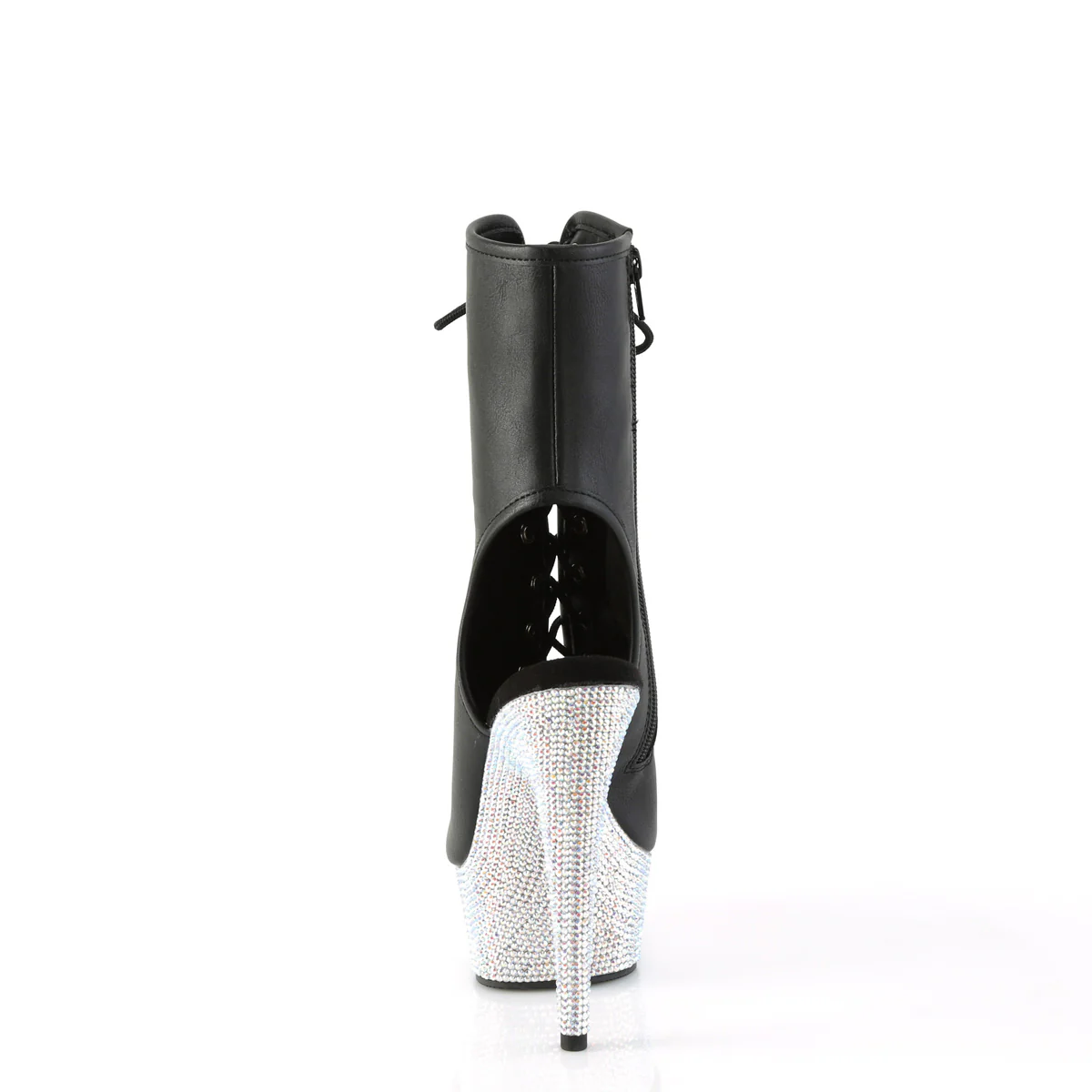 BEJEWELED-1016-6 Black Faux Leather/Silver AB RS - Image 4