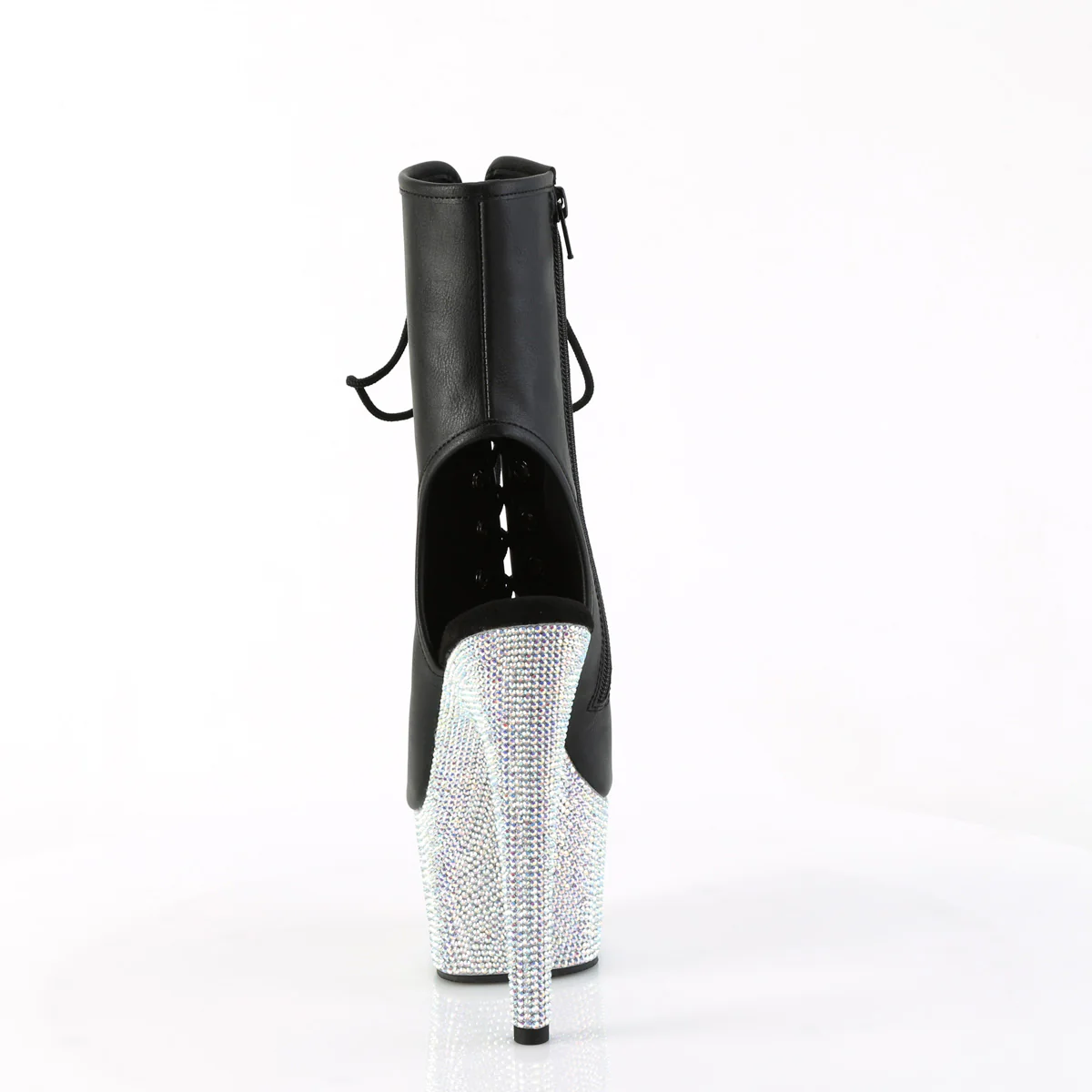 BEJEWELED-1016-7 Black Faux Leather/Silver AB RS - Image 4