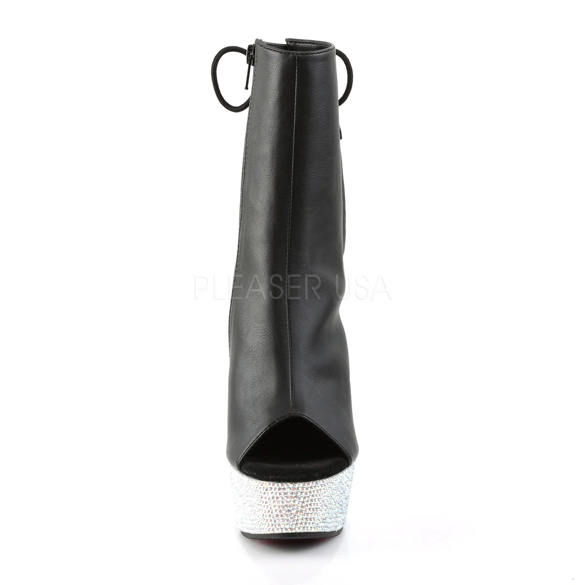 BEJEWELED-1018DM-6  Black Faux Leather/Silver Multi RS - Image 2