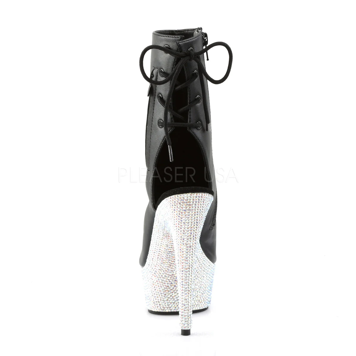 BEJEWELED-1018DM-6  Black Faux Leather/Silver Multi RS - Image 4