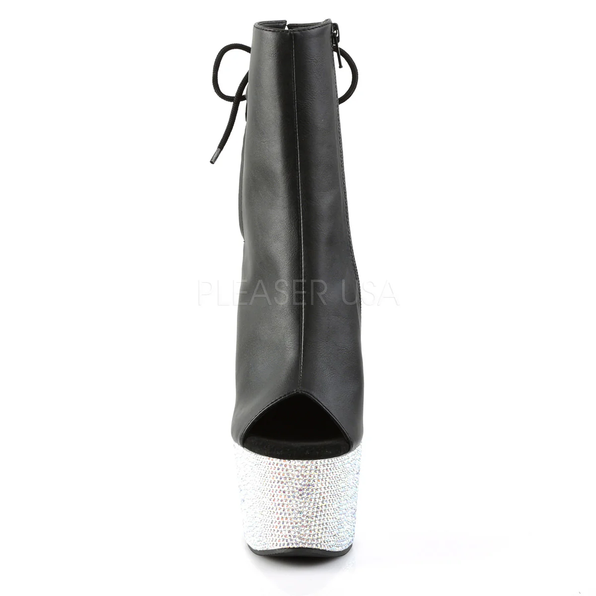 BEJEWELED-1018DM-7  Black Faux Leather/Silver Multi RS - Image 2