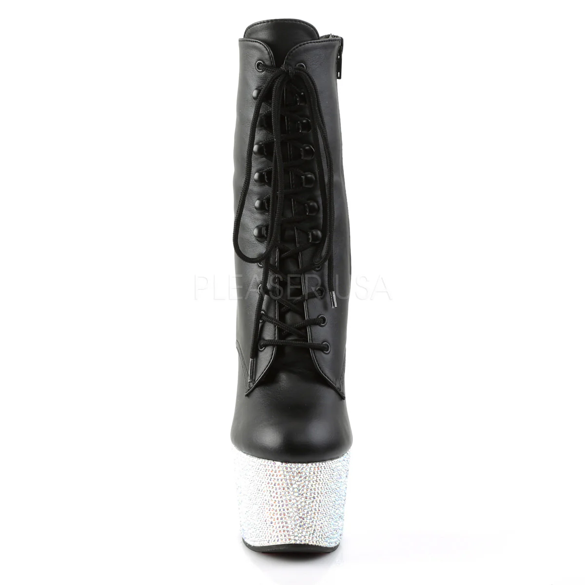 BEJEWELED-1020-7  Black Faux Leather/Silver Multi RS - Image 2