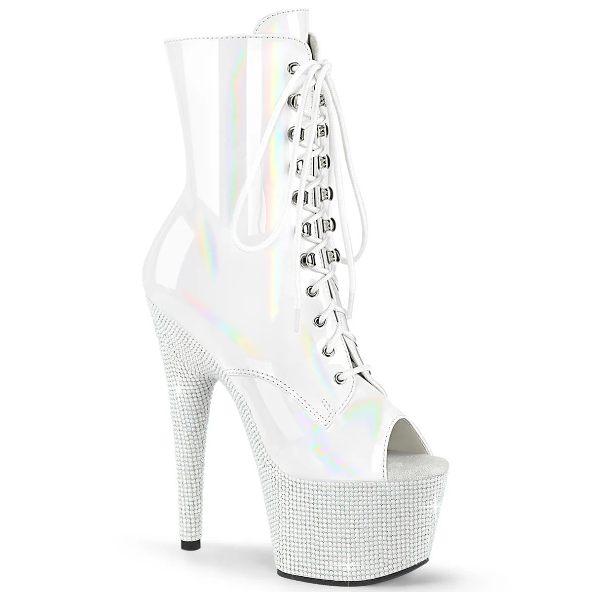 BEJEWELED-1021-7 White Holo Patent/White RS