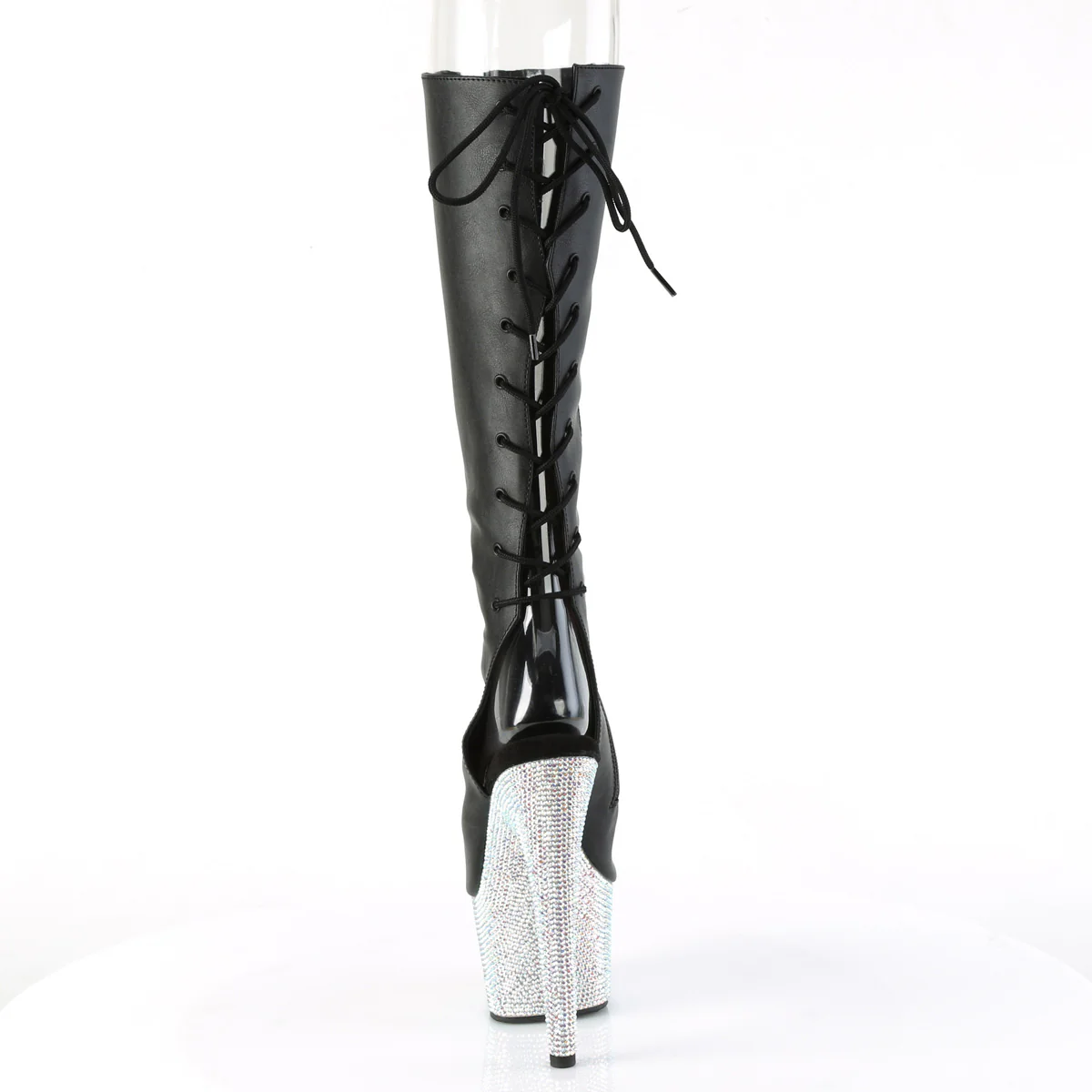 BEJEWELED-2018-7  Black Faux Leather/Silver AB RS - Image 4