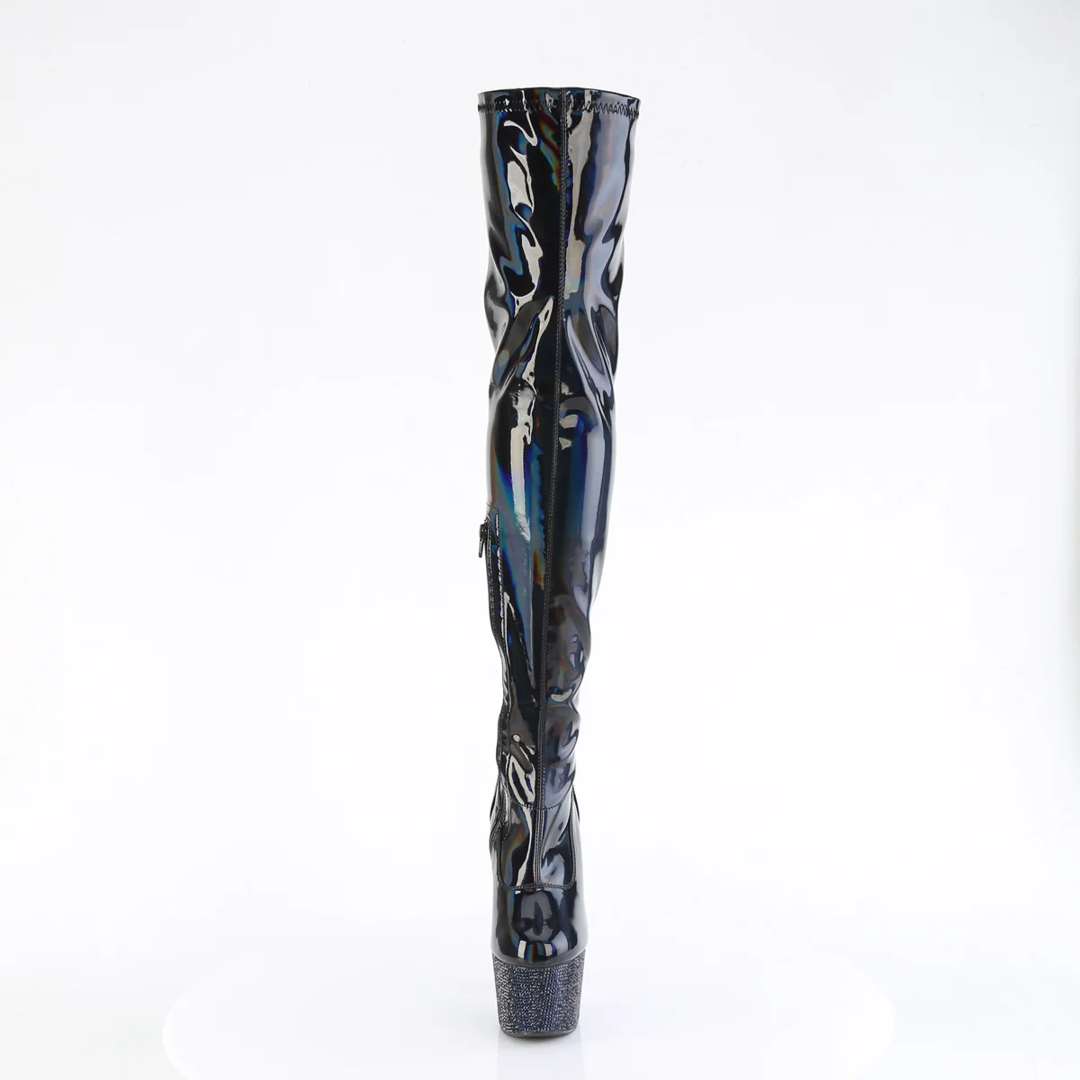 BEJEWELED-3000-7 Black Stretch Holo Patent/Midnight Black RS - Image 2