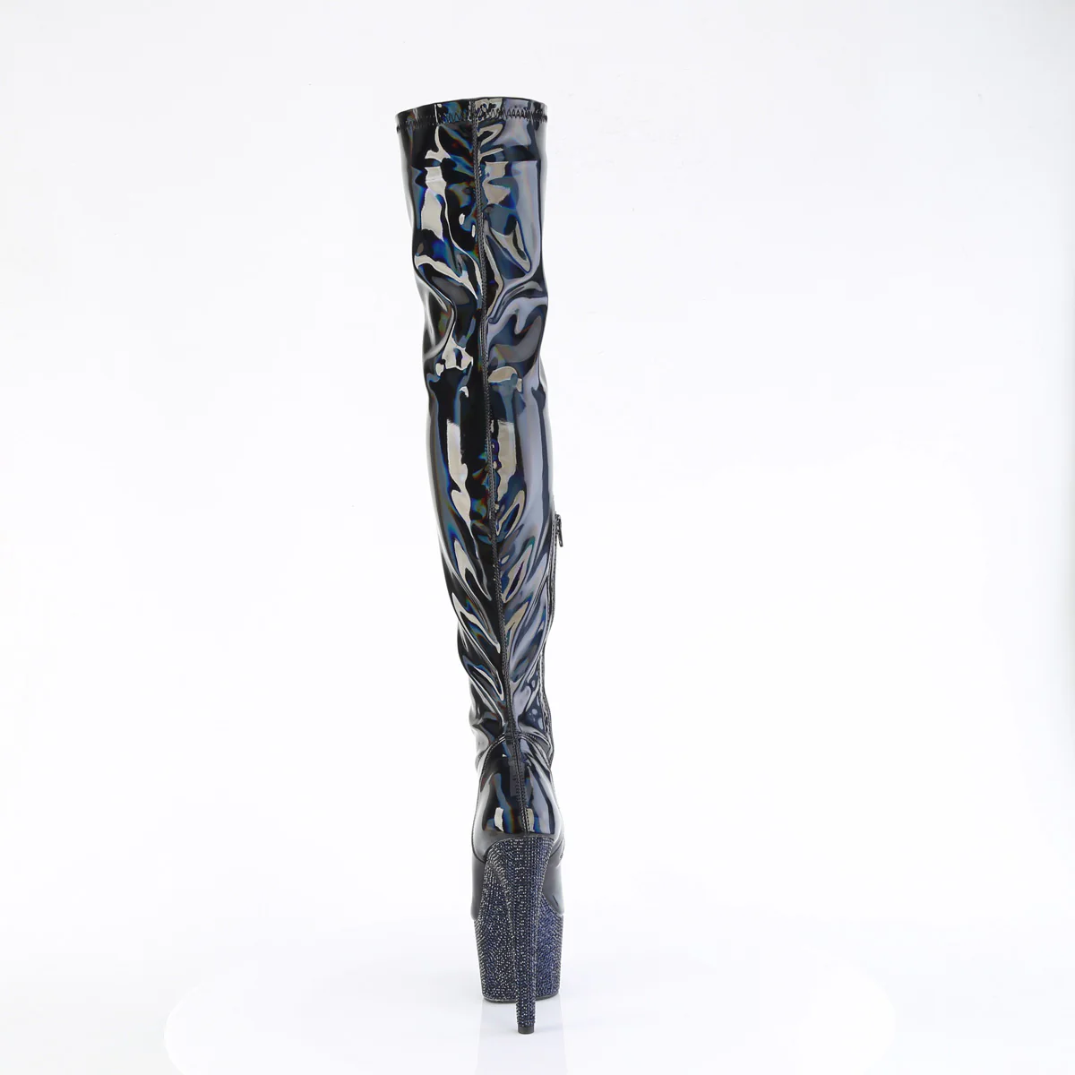 BEJEWELED-3000-7 Black Stretch Holo Patent/Midnight Black RS - Image 4