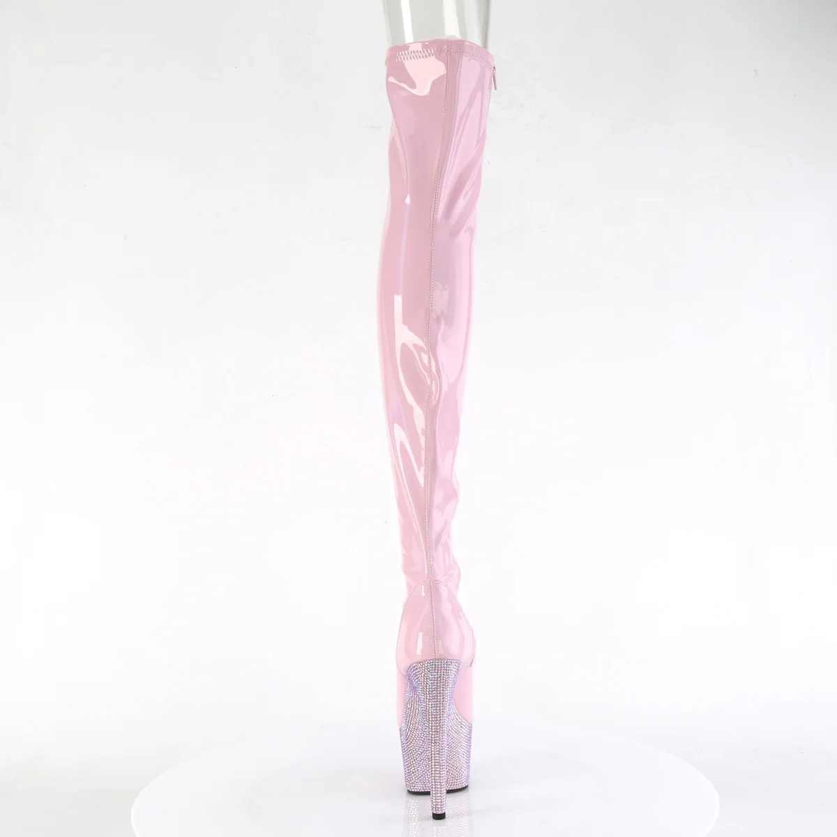 BEJEWELED-3011-7  Baby Pink Stretch Holo Patent/Baby Pink AB RS - Image 4