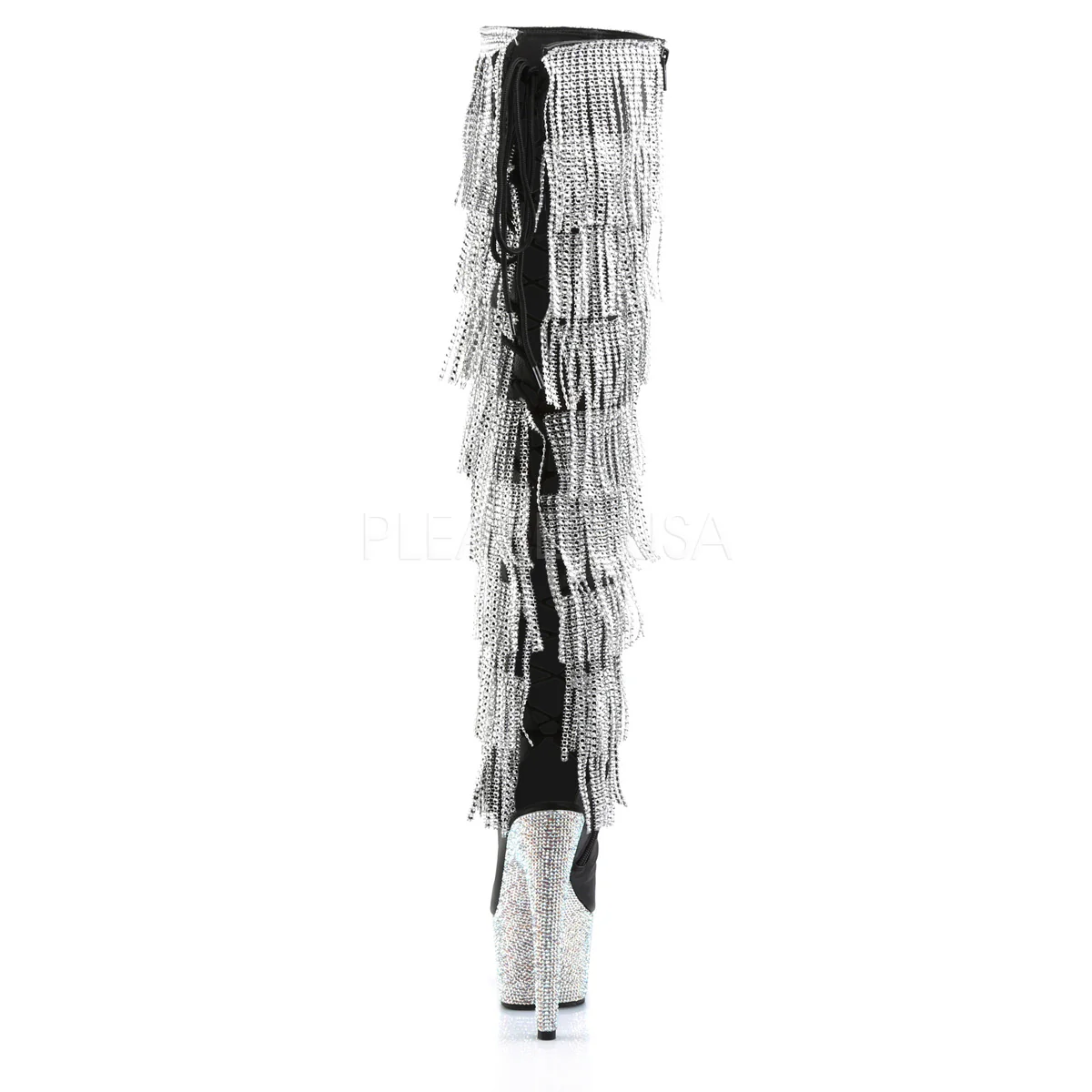 BEJEWELED-3019RSF-7  Black Faux Leather-Silver/Silver Multi RS - Image 4