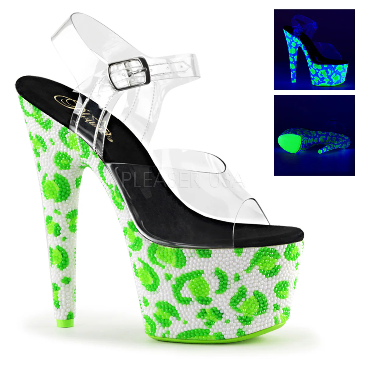 BEJEWELED-708UVLP Clear/Neon White-Neon Green