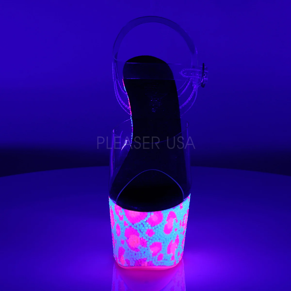 BEJEWELED-708UVLP  Clear/Neon White-Neon Hot Pink - Image 2