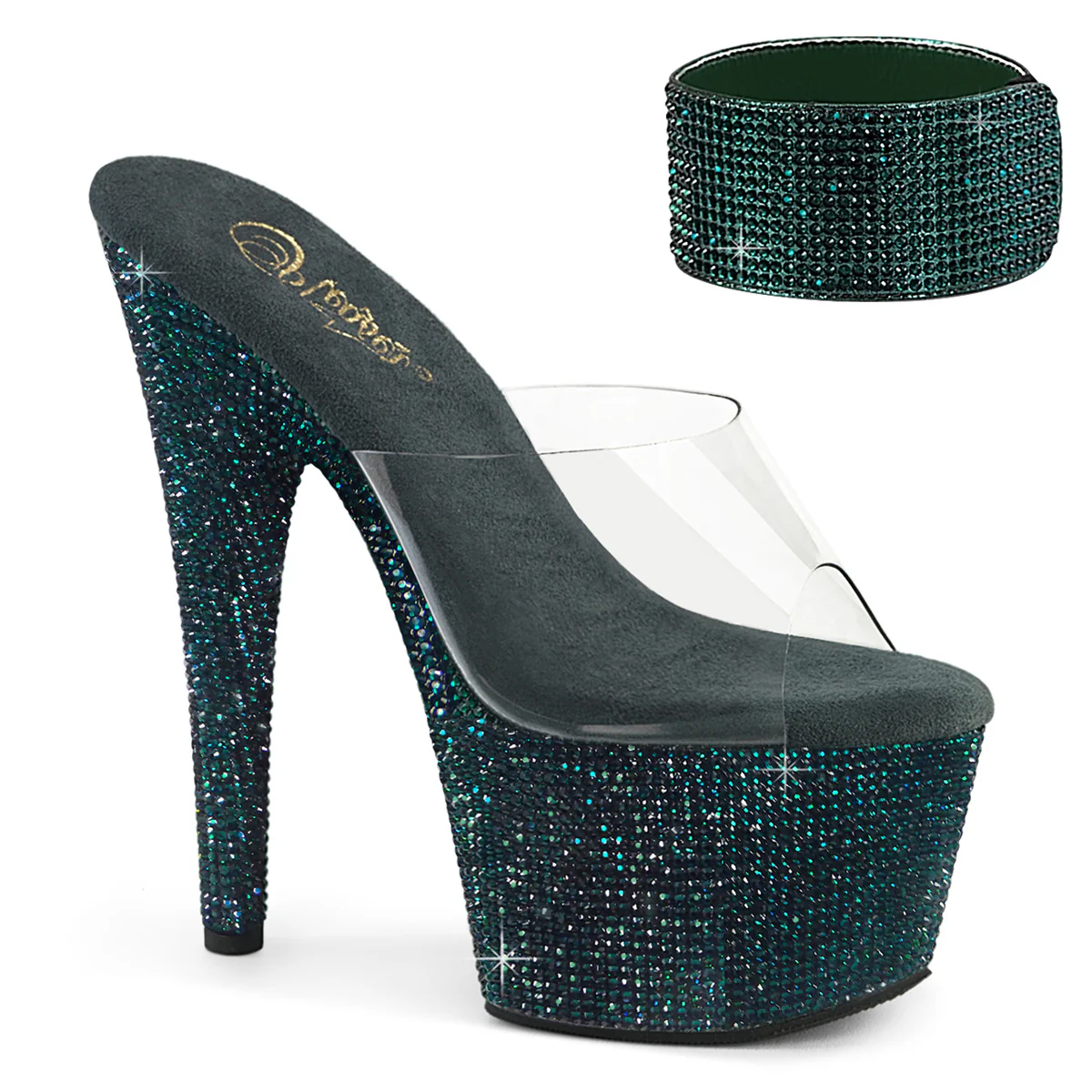 BEJEWELED-712RS Clear/Emerald Green RS