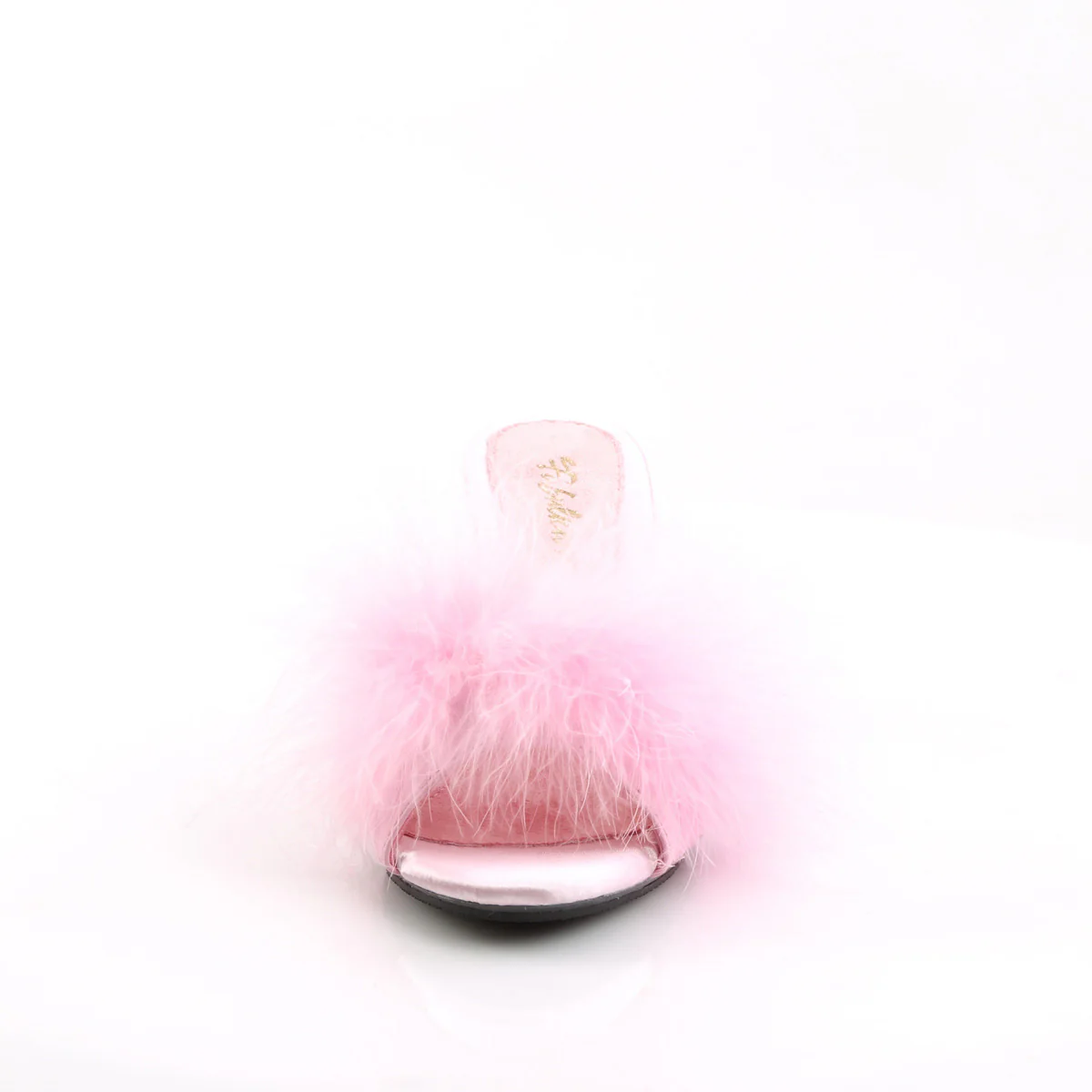 BELLE-301F  Baby Pink Pu-Fur/Clear - Image 2
