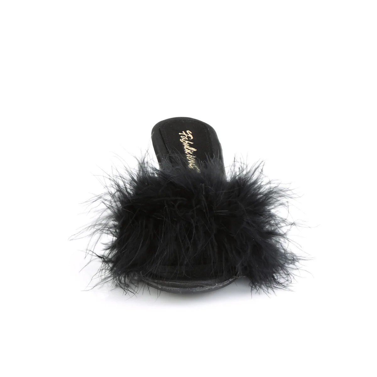 BELLE-301F  Black Pu-Fur/Clear - Image 2