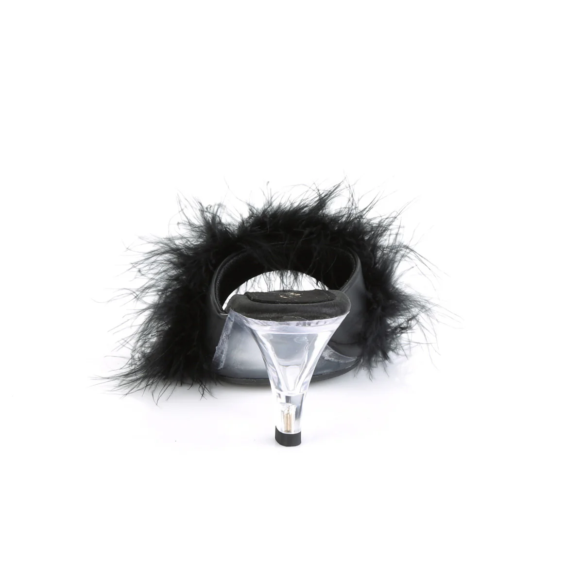 BELLE-301F  Black Pu-Fur/Clear - Image 4