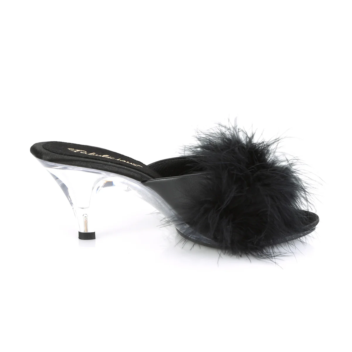 BELLE-301F  Black Pu-Fur/Clear - Image 5
