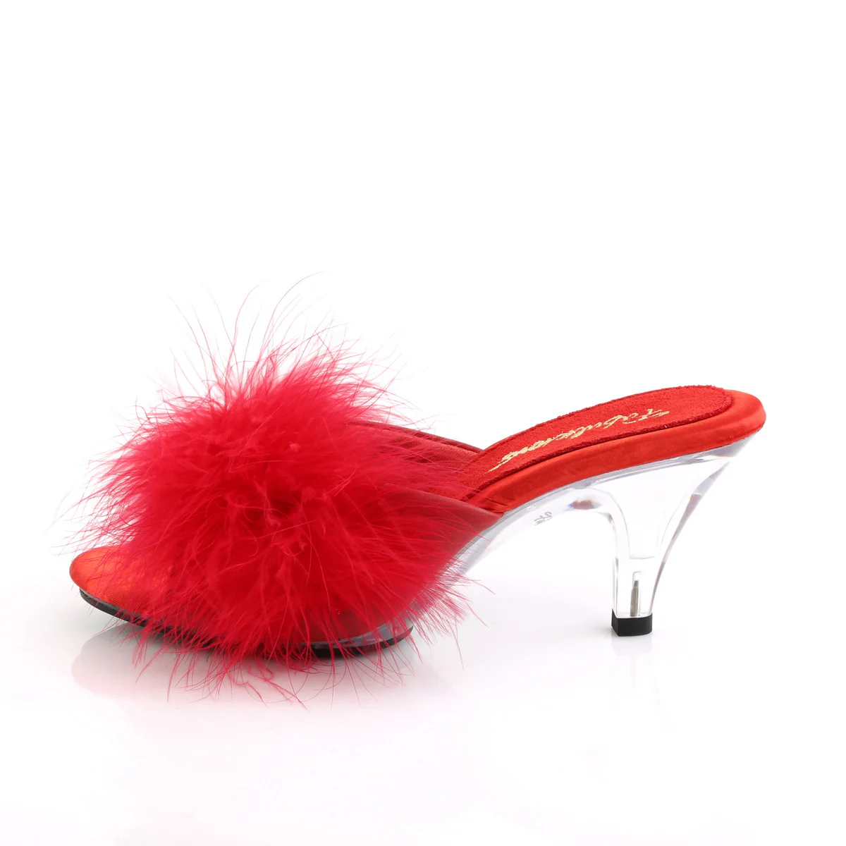 BELLE-301F Red Pu-Fur/Clear - Image 3
