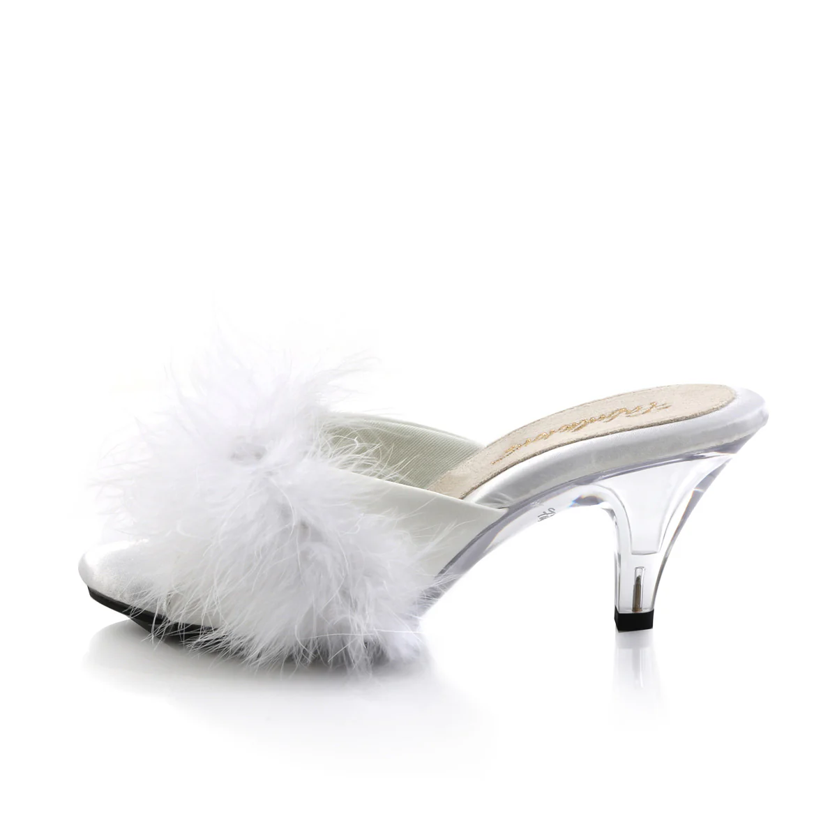 BELLE-301F  White Pu-Fur/Clear - Image 3