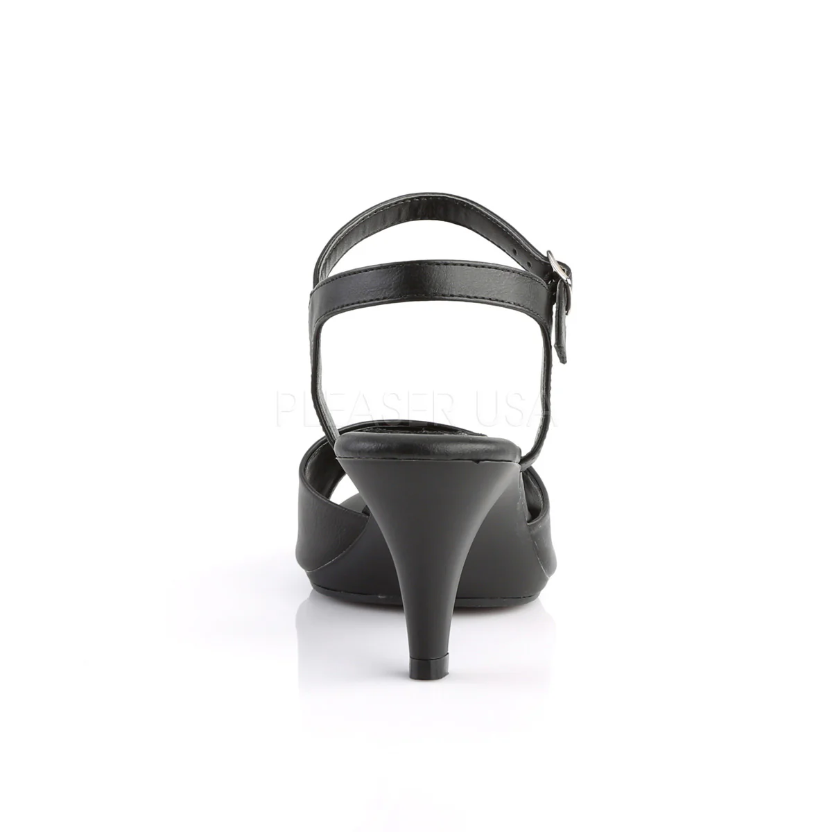BELLE-309 Black Faux Leather/Black Matte - Image 4