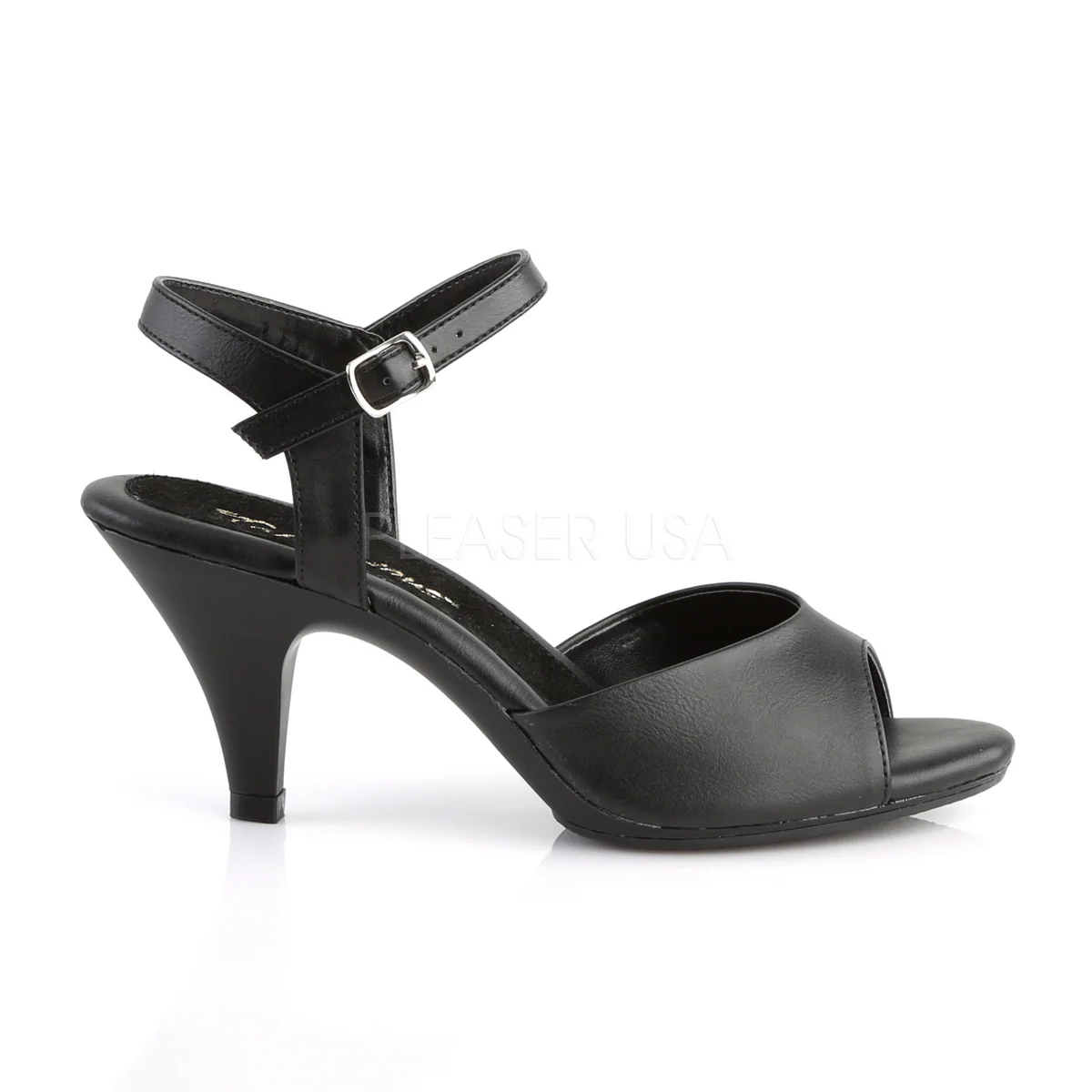 BELLE-309 Black Faux Leather/Black Matte - Image 5