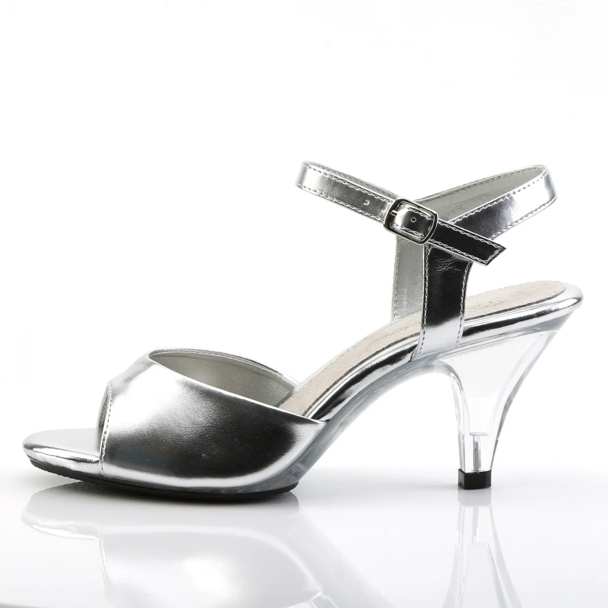 BELLE-309 Silver Metallic Pu/Clear - Image 3