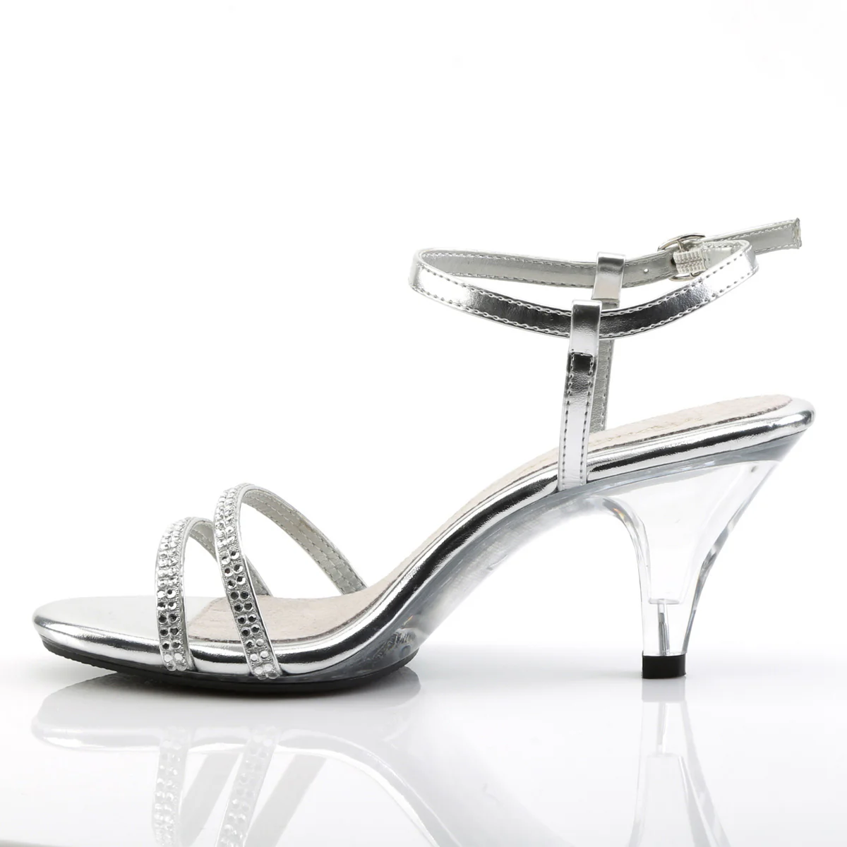 BELLE-316  Silver Metallic Pu/Clear - Image 3
