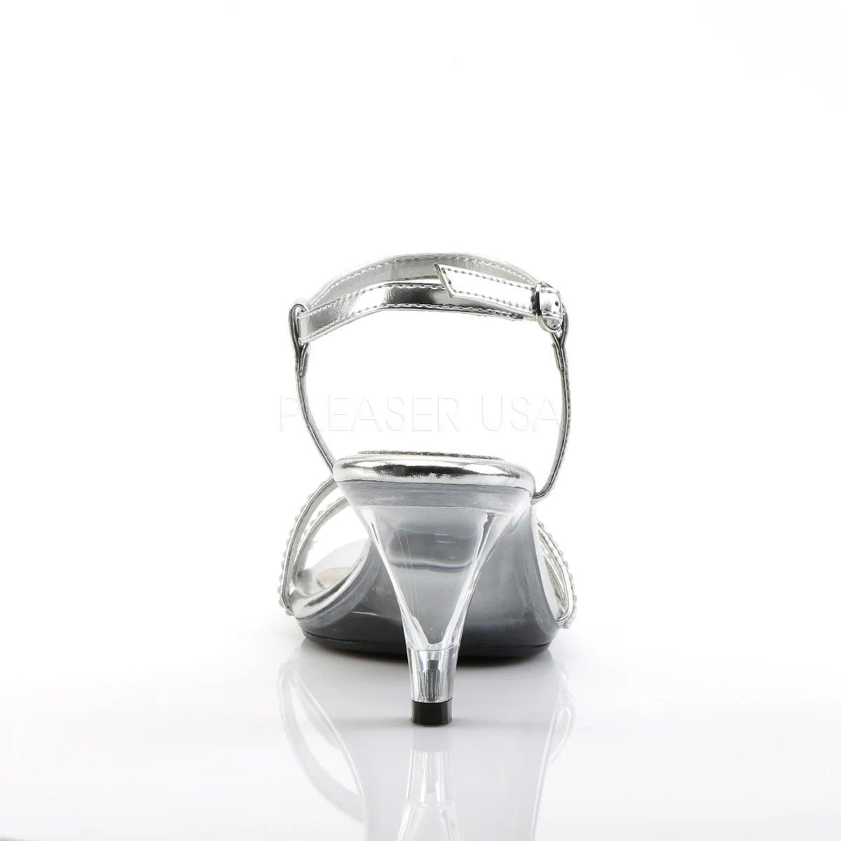 BELLE-316  Silver Metallic Pu/Clear - Image 4