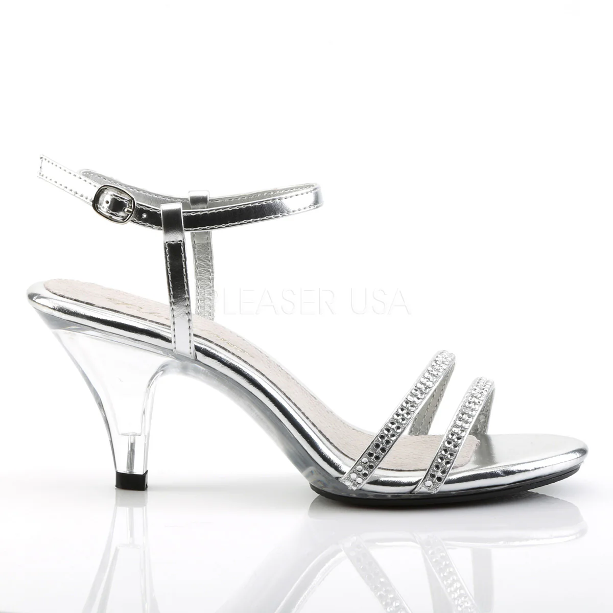 BELLE-316  Silver Metallic Pu/Clear - Image 5
