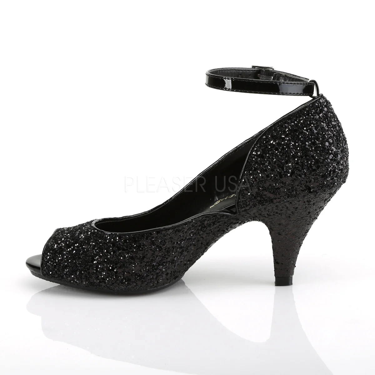 BELLE-381G Black Glitter/Black Glitter - Image 3