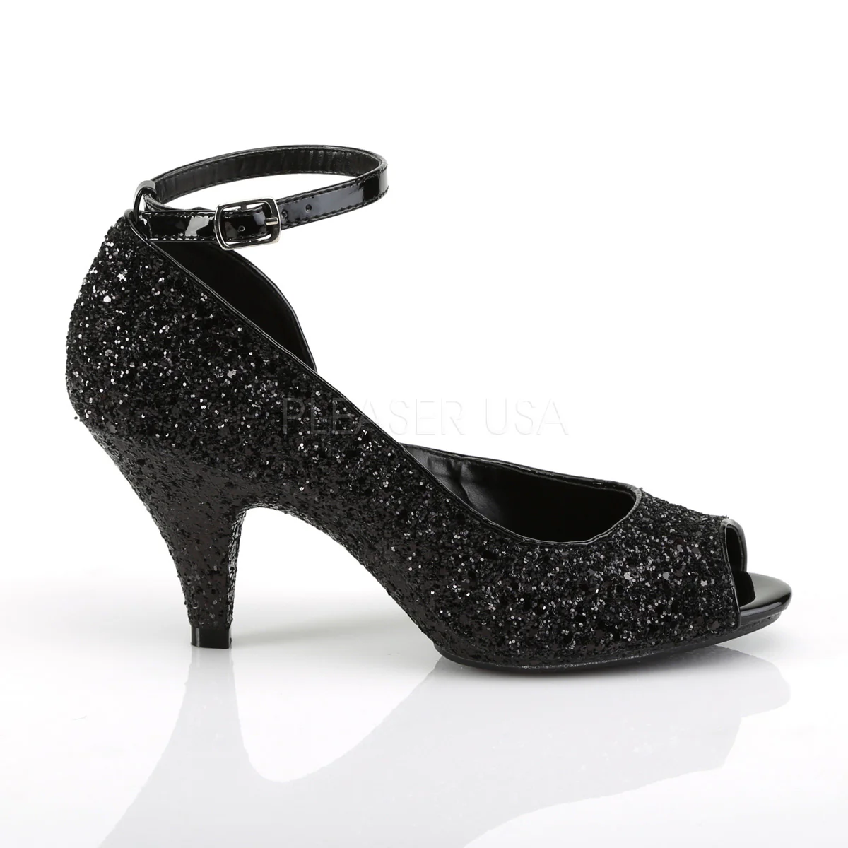 BELLE-381G Black Glitter/Black Glitter - Image 5